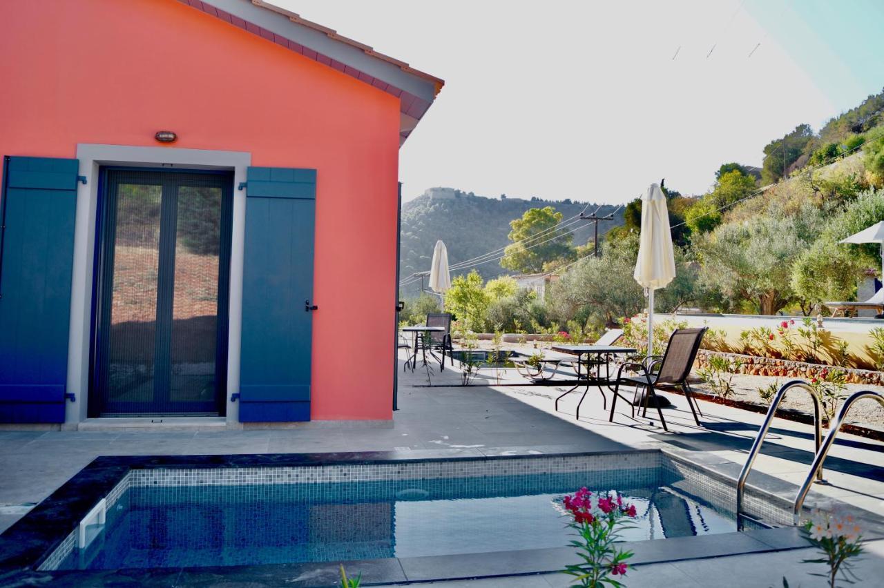 Throisma Studios With Private Pool & Parking Asos Bagian luar foto